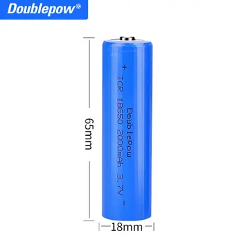 Tiesa, Talpa naujas originalus Doublepow 18650 baterija 3.7 v 2000mah 18650 įkraunama ličio baterija žibintuvėlio baterijos