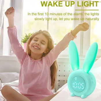 Triušis Garso Indukcijos Laikmatis Žadintuvas Kūrybos LED Skaitmeninis Laikrodis-Žadintuvas Indukcijos Mažas Žadintuvas, USB Žadintuvas Su Nakties Šviesos