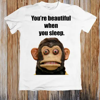 Tu Graži, Kai Tu Miegi Juokingas Beždžionė Unisex Marškinėliai 2019 Nauja, T-Shirt