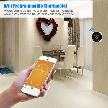 Tuya Smart Wifi Temperatūros Reguliatorius Vandens/Elektros Grindų Šildymo, Vandens, Dujų Katilas Dirba su Alexa 
