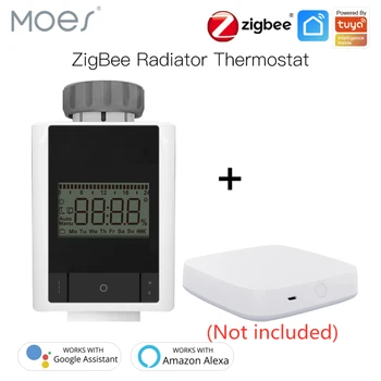 Tuya ZigBee 3.0 Smart Termostatas Šildytuvas TRV Termostatiniai Radiatorių Vožtuvų Valdymo Balsu Dirbti Su Alexa 