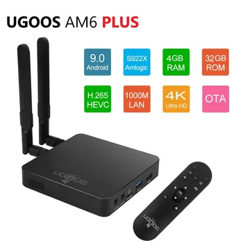 UGOOS AM6 Plius Amlogic Smart Android 9.0 TV Box DDR4 4 GB RAM, 32 GB ROM 2.4 G 5G WiFi 1000M LAN 