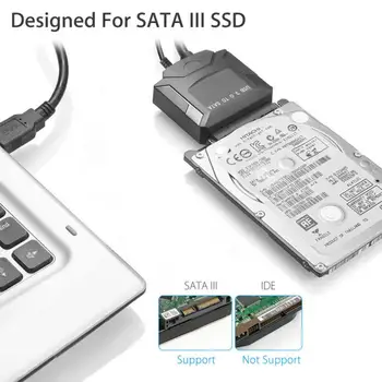 USB 3.0 Prie SATA 3 Kabelis Sata Į USB Adapteris Konvertuoti Laidai palaiko 2,5 Colio Išorinis SSD HDD Adapteris Kietąjį Diską 22 Pin Sata III