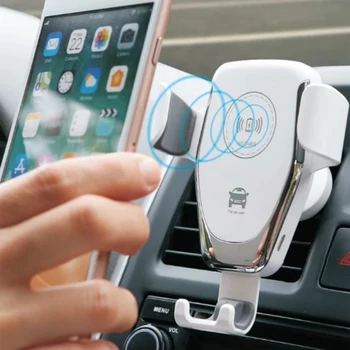 USB Greitas Qi Bevielio Įkrovimo Kroviklis Automobilinis Oro Išleidimo Turėtojas Mobilųjį Telefoną Daug Vertus-nemokamai Skambinti Anti-slidus Belaidis Kroviklis