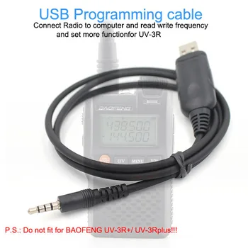 USB Programavimo Kabelis Duomenų Kabelis BAOFENG UV-3R UV3R Walkie Talkie Du būdu Radijo