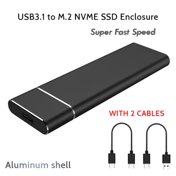 UTHAI T42 USB3.1 M. 2 NVME SSD Aptvarą Nvme M-Key kad Tipo C Adapteris HDD Atveju M. 2 NGFF Sata3 Kietasis Diskas Lauke Aliuminio