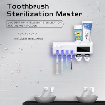UV dantų šepetėlį Dezinfekcinių Valymo Agentas stalčiuko Vonios kambarys Dantų pastos Dozatorius Turėtojas dezinfekavimo priemonės, dantų Pasta Squeezer