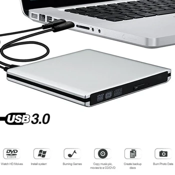 Ultra Plonas Išorinis USB 3.0 Didelio Greičio CD-RW DVD-RW Super Ratai Žaidėjas Rašytojas įrašymo įrenginį HP, ASUS, DELL, Samsung, Lenovo , Nešiojamas KOMPIUTERIS