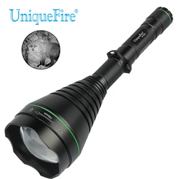 UniqueFire 1508 IR 850nm LED Žibintuvėlis 75mm Objektyvas 3 Rūšių Infraraudonųjų spindulių Šviesos Zoom Naktinio Matymo Žibintuvėlis su Žiurkės Uodega, Mount, Įkroviklis