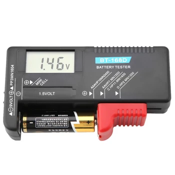 Universal Baterija Testeris, Skaitmeninis LCD AA/AAA/C/D/9V/1,5 V Mygtuką Cell Baterijos Volt Testeris BT-168D Baterijos Indikatorius