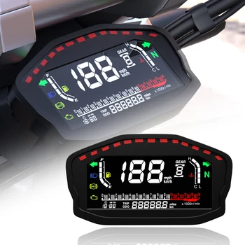 Universalūs Motociklo prietaisų Skydelio Modifikuotų Spalvos Skaitmeninis Spidometras Alyvos Daviklis 2,4 Cilindrų Greitį, Vandens Temperatūra LCD