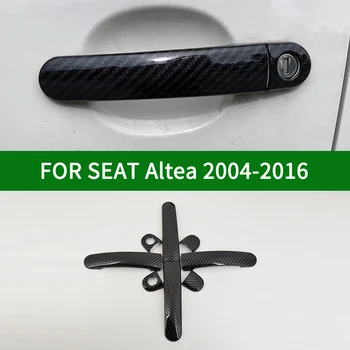 UŽ SEAT ALTEA XL/Freetrack 2004-2016 Aksesuaras blizgus anglies pluošto modelis durų rankena apima trim2008 2009 m. 2010 m. 2011 m. 2012