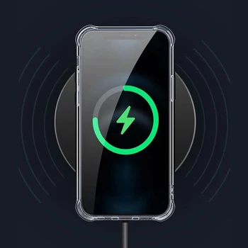Už MagSafe 2021 Aišku, Telefono dėklas Skirtas iPhone 12 Serijos Anti-knock Atveju Magnetinio Belaidžio Įkrovimo Aišku, apsauginis Dangtis