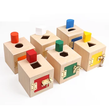 Už Montessori Kūdikių Formos Langelį Ikimokyklinio Amžiaus Kūdikiams Forma Spalva Pripažinimo Monetų Dėžutė Mokymosi Medžiagos