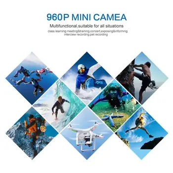 Už SQ11 Mini Kamera HD 960P Mažos Kameros Jutiklis Naktinis Matymas vaizdo Kameros Mikro Vaizdo Kamera DV DVR Judesio įrašymo Kameros