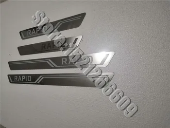 Už Skoda rapid 2012 2013 2016 2017 2018 2019 Nerūdijančio Plieno Ultra-plonas Nusitrinti Plokštė/Durų Slenksčio Durų Slenksčio automobilio stiliaus