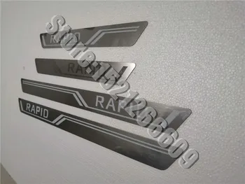 Už Skoda rapid 2012 2013 2016 2017 2018 2019 Nerūdijančio Plieno Ultra-plonas Nusitrinti Plokštė/Durų Slenksčio Durų Slenksčio automobilio stiliaus