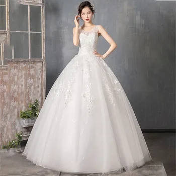 V-kaklo, Vestuvių Suknelės, Tai Yiiya BR683 Elegantiškas Blizgučiais, Plius Dydis Vestuvių Suknelė 2020 Rankovių Ilgio Nėrinių Vestido De Novia