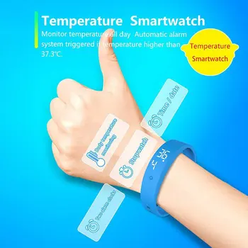 V9 Smart Apyrankę Kūno Temperatūros Stebėjimo Tiksliai Ekranas Smart Juosta Mokamas Tikslią Kūno Temperatūrą, Ekrane Žiūrėti