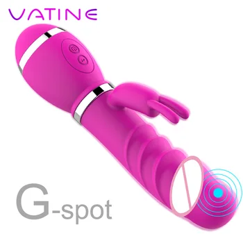 VATINE 12 Greičiu Tikroviškas Dildo, Vibratoriai G Spot Vibratorius Klitorio Stimuliatorius Sekso žaislai Moterims, Rabbit vibratorius