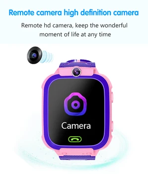 Vaikų Smart Žiūrėti Vaikams SOS Telefoną, Laikrodį Smartwatch Su Sim Kortele Foto Vandeniui IP67 Anti-lost Smart Žiūrėti LBS Tracker