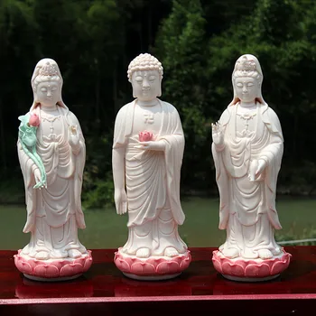 Vakarų Sansheng Guanyin Bodhisatvos,Dashizhi,Sakyamuni Garbinti Budos Statula, Keramikos, Rankdarbių Skulptūra Namų Puošybai