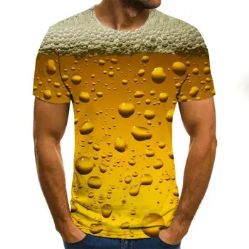 Vasaros Harajuku naujų kūrybinių stilių 3D T-marškinėliai su mados trumparankoviai juokingas žmogus, hip-hop ' o mados atsitiktinis vyriški T-shirt