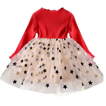 Vasaros mergaitės Star modelio suknelės vaikams mergaitėms, drabužiai Šalis Princesė Dress Kūdikių drabužiai.
