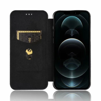 Verslo magnetinio piniginės tinka iPhone 12 11Pro Max XR Xs Max telefono dėklas iPhone 7 8 Plus SE 2020 kortelės lizdą, odinis dėklas