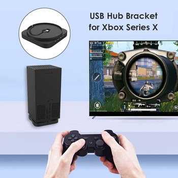 Vertikalus Stovas Xbox Serijos X su 4 USB 2.0 HUB Pratęsimo Didelės Spartos Adapteris, skirtas 