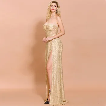 Vestuvės Dress Moterų Mados Naktinis Klubas Įžymybė Šalies Pokylių Elegantiškas Ilgas Sukneles Raudona Juoda Aukso Stebėjimo Seksuali Suknelė