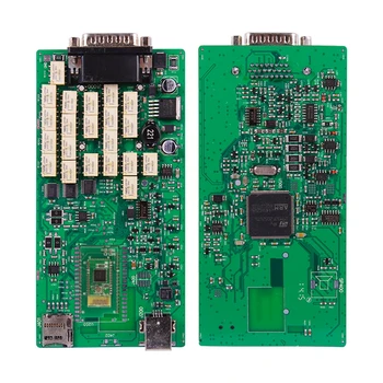 Vieno Žalia PCB lenta TCS PRO nekilnojamojo 9241A Chip multidiag pro V2016R1 NEC Relay DS150cdp TCS FT232RQ OBD2 Skaitytuvas multi-language