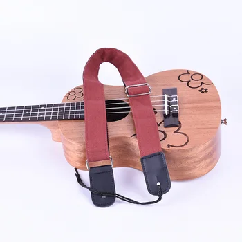 Vientisos spalvos drobės, odos ukulėle dirželis mažas gitara priemonė ukulėle dirželis uklele diržo ukulėle priedai, dalys