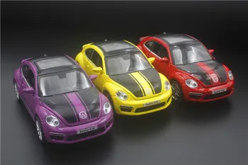 Volkswagen Beetle 1:32 Automobiliai Modelį, Vaikai Modeliavimas Diecast Lydinio Žaislas Metalo Automobiliai su Šviesos ir Garso Gimtadienio Dovana Berniukas