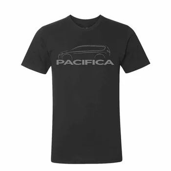 Vyrai Chrysler Pacifica Siluetas T-Marškinėliai (Juodi) Unisex Dydis S-3XL
