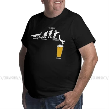 Vyrai Savaitę Amatų Alaus Marškinėliai Alkoholio Girtas T-Shirts Vyno Gėrimo Didelio Dydžio Trišakius Grynos Medvilnės Ūgio Žmogus Drabužius Trumpomis Rankovėmis, O Ant Kaklo