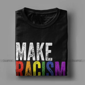 Vyrai, T-Marškinėliai, Kad Rasizmo Negerai Vėl Medvilnės Tees Trumpomis Rankovėmis Juoda Gyvenime Dalykas Policijos Rip Taikos Amerikos Marškinėliai Plius Dydis
