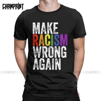 Vyrai, T-Marškinėliai, Kad Rasizmo Negerai Vėl Medvilnės Tees Trumpomis Rankovėmis Juoda Gyvenime Dalykas Policijos Rip Taikos Amerikos Marškinėliai Plius Dydis