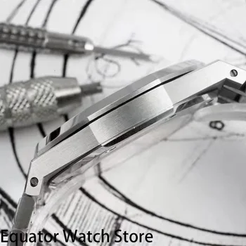 Vyriški Automatinė Mechaniniai Laikrodžiai, Nerūdijančio Plieno, Safyro Kristalas 