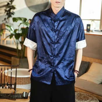 Vyriški Kimono skraiste 5XL Laisvalaikio Megztinis Outwear Haori Japonijos Striukės Plonas Kailis Tradicinių Drabužių Dragon modelis Paltai Naujas
