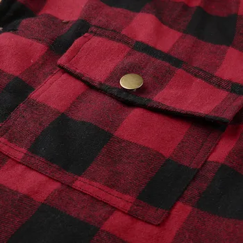 Vyrų Mados Striukės Šiltos Žiemos Pledas Junginys Atsitiktinis Megztinis ilgomis Rankovėmis Palaidinė Pliušinis Viršūnes Kailio Paltas Streetwear #40
