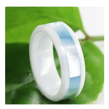 Vyrų, Moterų Papuošalai, baltos ir Mėlynos Kryžiaus Keraminiai žiedai mados prekės ženklo vestuvių papuošalai aukštos kokybės piršto sužadėtuvių žiedas