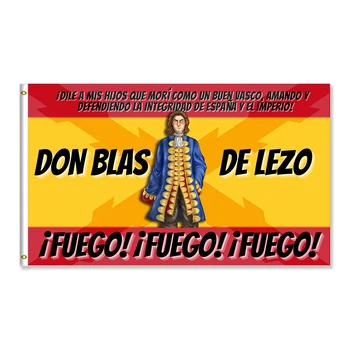 Vėliava Ispanija ispanijos Imperija su Kryžiumi Bordo Blas de Lezo Gaisro IFUEGO Reklama 3x5FT 100D Poliesteris