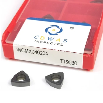 WCMX030208 WCMX040208 WCMX050308 WCMX06T308 WCMX080412 WCMT06T308 Karbido Įdėklai CNC Tekinimo staklių Pjovimo WC Tipas U Grąžtas įrankis