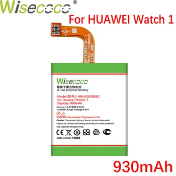 WISECOCO 930mAh HB442528EBC Baterija HUAWEI Žiūrėti 1 Watch1 SmartWatch Sandėlyje Aukštos Kokybės Baterija