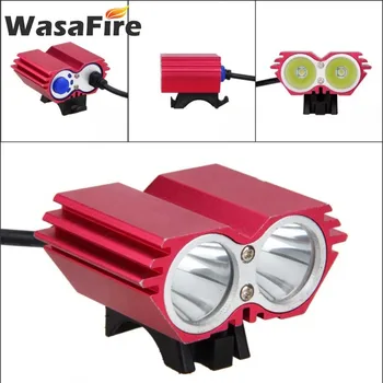 WasaFire 5000LM X2 XML T6 LED Dviračio Žibintas priekinis žibintas MTB Dviračių Priekinių žibintų Dviračių Lempos + 18650 Baterija + Įkroviklis+užpakalinis žibintas