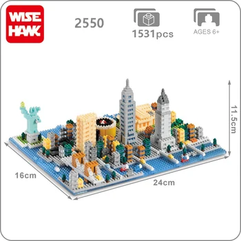 Weagle 2550 niujorko Miesto Architektūra Laisvės Statula Empire State Building 3D Modelį 
