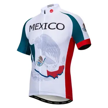 Weimostar 2019 Komanda Meksika Dviračių Džersis Vyrai Pro Vasaros trumpomis Rankovėmis MTB Dviratis Jersey Quick Dry Dviračių Marškinėliai Maillot Ciclismo