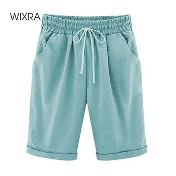 Wixra Moterų Nėriniai-Up Šortų Kišenės Aukšto Juosmens Kietas Atsitiktinis Streetwear 2020 Metų Vasaros Moterų Plius Dydis