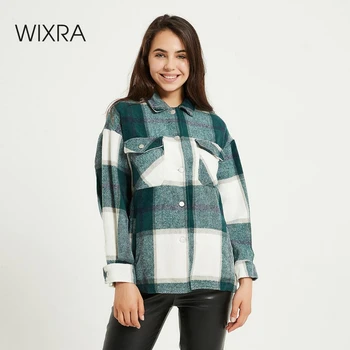 Wixra Moterų Pledas Kailio Striukė Prarasti Aukštos Kokybės Šiltas Paltas Streetwear Mados Atsitiktinis Paltai 2020 M. Rudenį Naujų